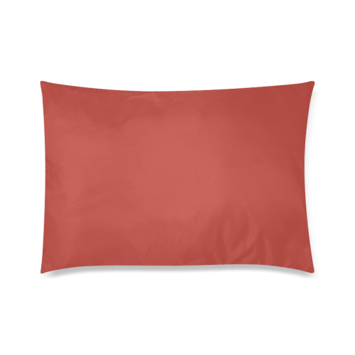 Aurora Red Color Accent Custom Zippered Pillow Case 20"x30"(Twin Sides)