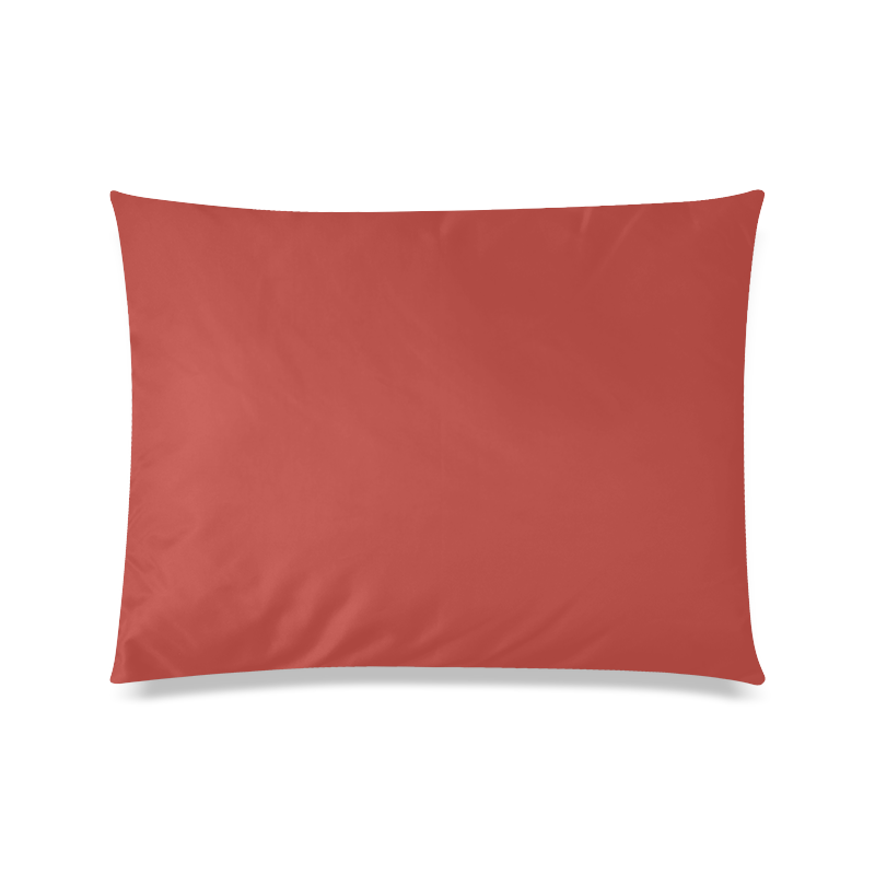 Aurora Red Color Accent Custom Zippered Pillow Case 20"x26"(Twin Sides)