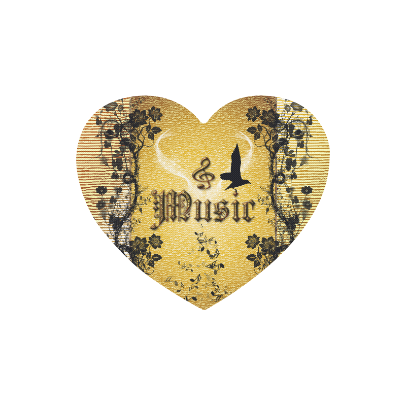 Music, decorative clef Heart-shaped Mousepad