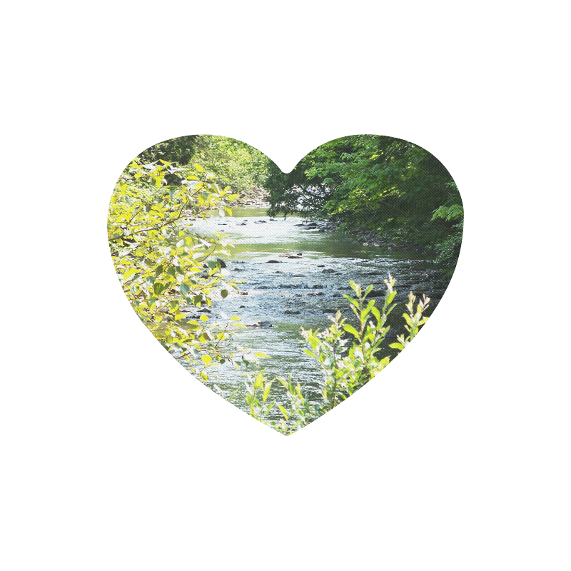 River Runs Through It Heart-shaped Mousepad
