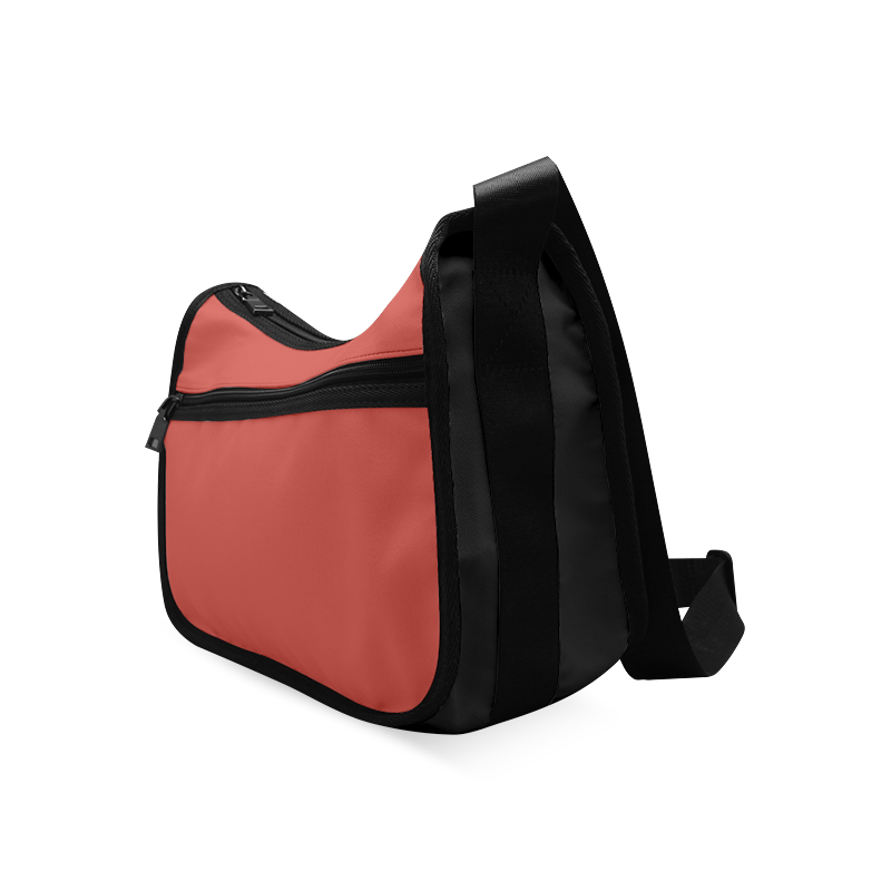 Aurora Red Color Accent Crossbody Bags (Model 1616)