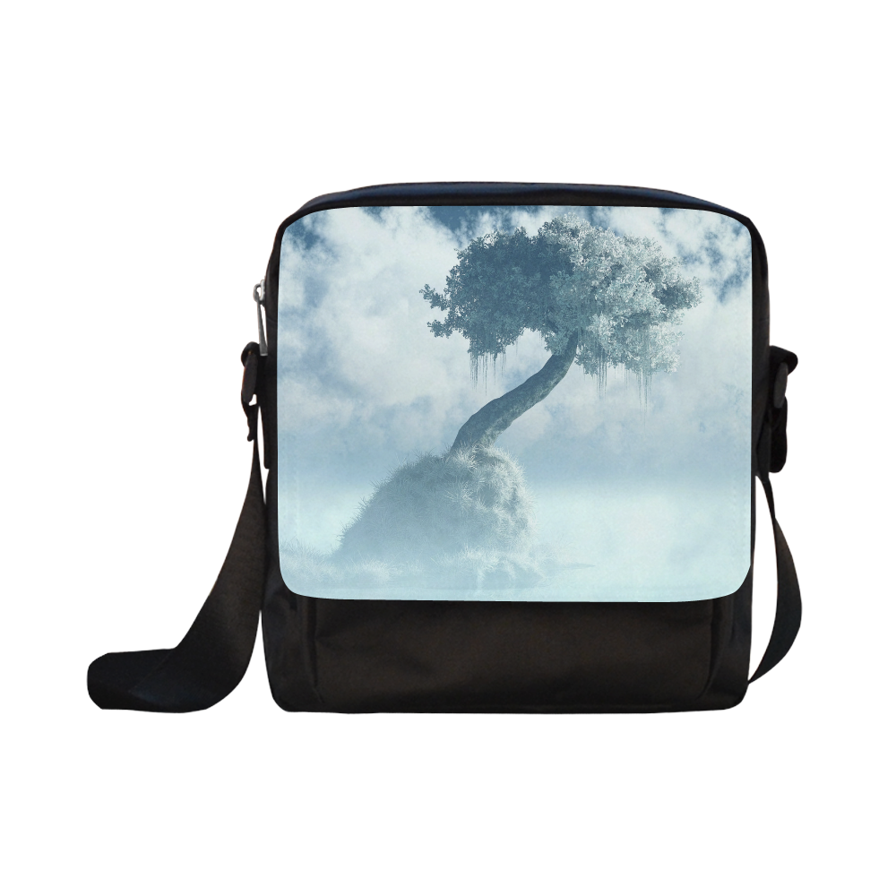 Frozen Tree at the lake Crossbody Nylon Bags (Model 1633)