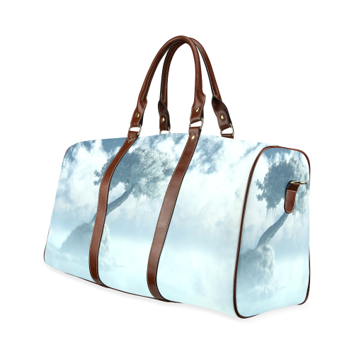 Frozen Tree at the lake Waterproof Travel Bag/Small (Model 1639)