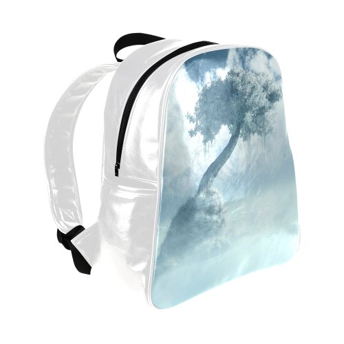 Frozen Tree at the lake Multi-Pockets Backpack (Model 1636)