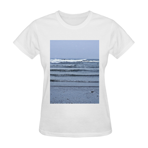 Stairway to the Sea Sunny Women's T-shirt (Model T05)