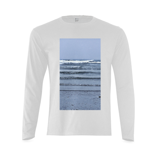 Stairway to the Sea Sunny Men's T-shirt (long-sleeve) (Model T08)