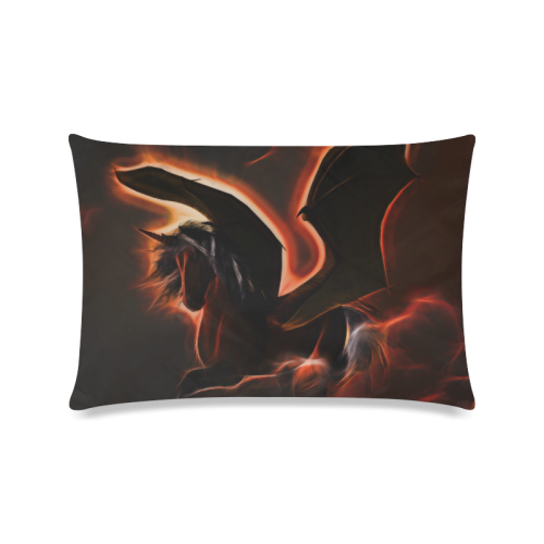 The dark unicorn Custom Zippered Pillow Case 16"x24"(Twin Sides)