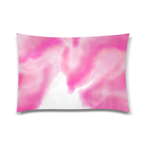 pink watercolor abstract art Custom Zippered Pillow Case 20"x30"(Twin Sides)