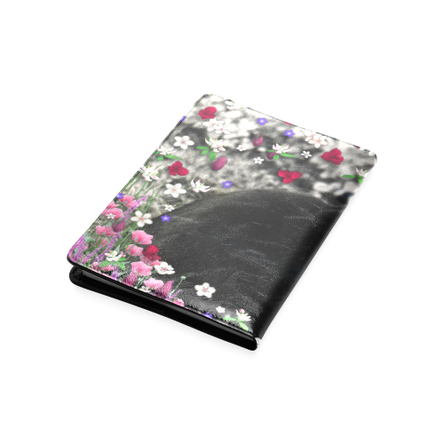 Freckles in Flowers II Black White Tuxedo Cat Custom NoteBook A5