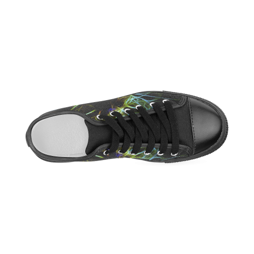 Neon Leopard Women's Classic Canvas Shoes (Model 018)