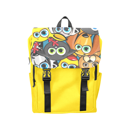 Group of funny animals - cats, dogs and deer Casual Shoulders Backpack (Model 1623)