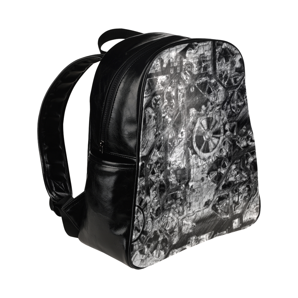 Metal Steampunk Multi-Pockets Backpack (Model 1636)