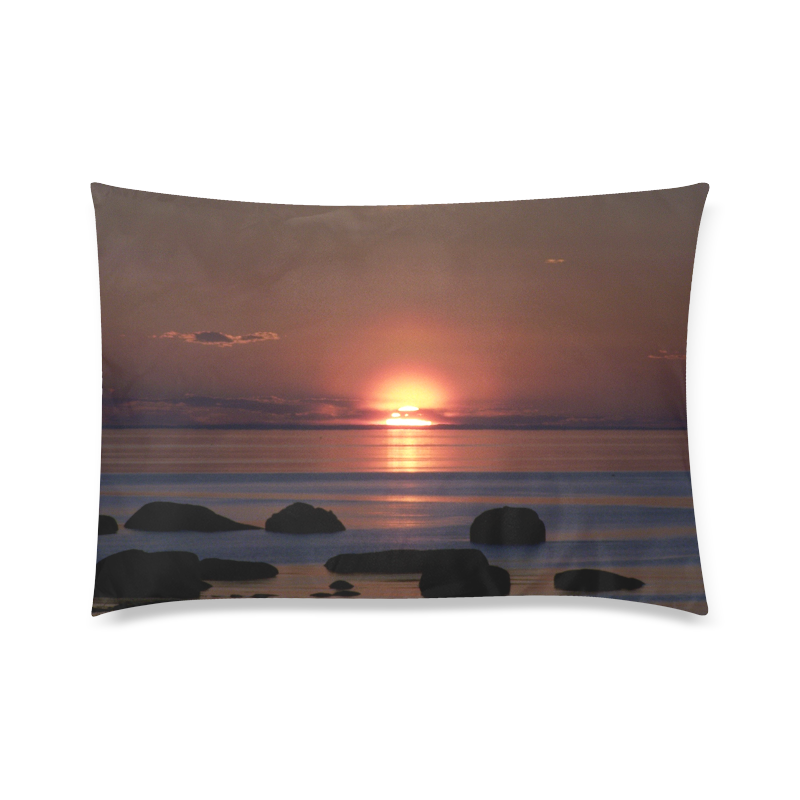 Shockwave Sunset Custom Zippered Pillow Case 20"x30" (one side)