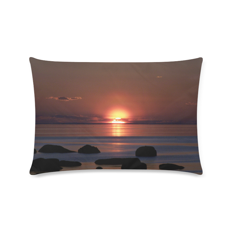 Shockwave Sunset Custom Rectangle Pillow Case 16"x24" (one side)