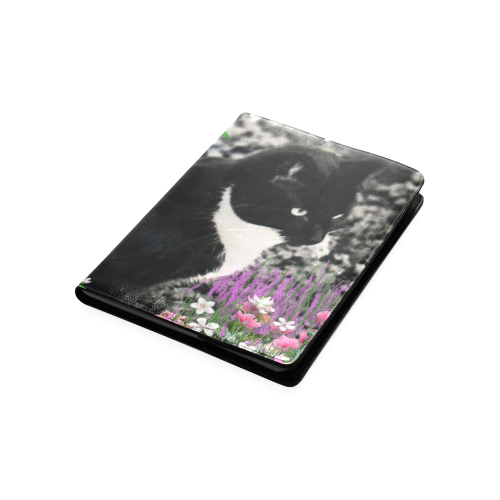 Freckles in Flowers II Black White Tuxedo Cat Custom NoteBook B5