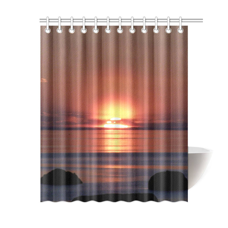 Shockwave Sunset. Shower Curtain 60"x72"