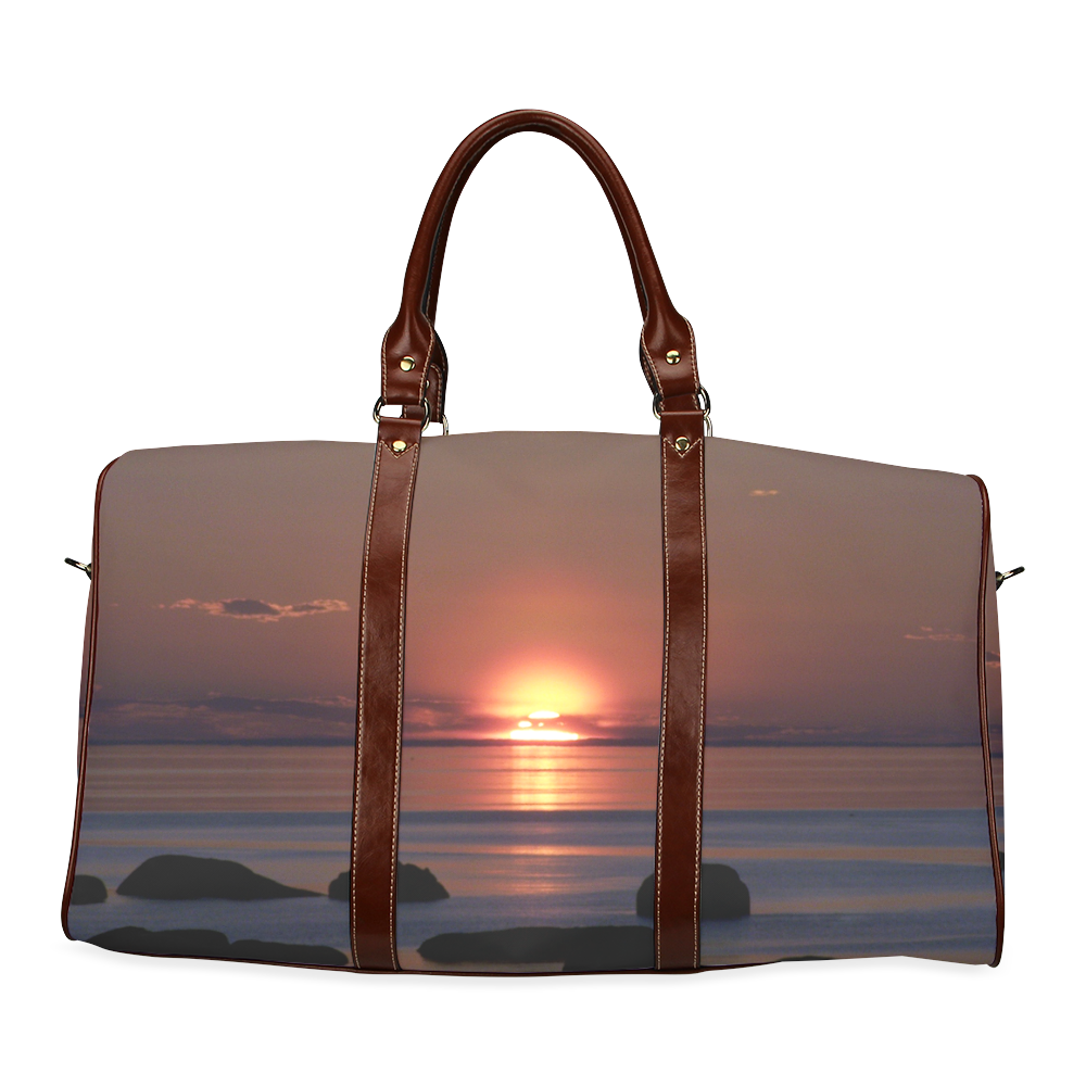 Shockwave Sunset Waterproof Travel Bag/Large (Model 1639)