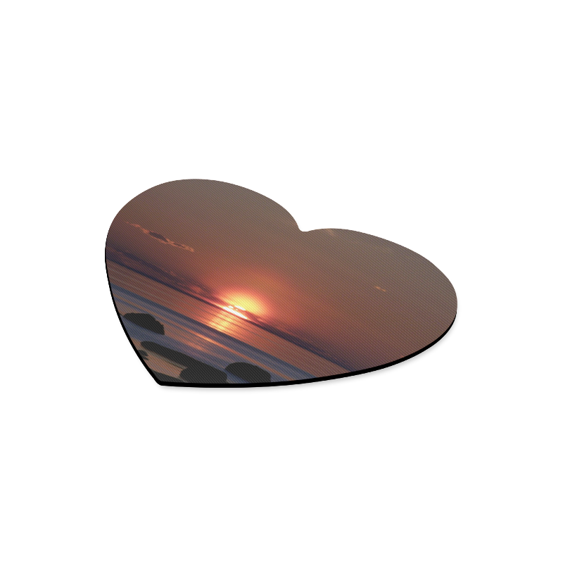 Shockwave Sunset Heart-shaped Mousepad