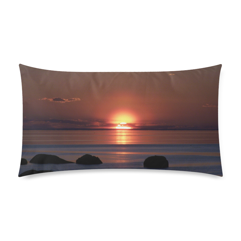 Shockwave Sunset Custom Rectangle Pillow Case 20"x36" (one side)