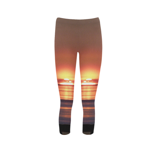 Shockwave Sunset. Capri Legging (Model L02)