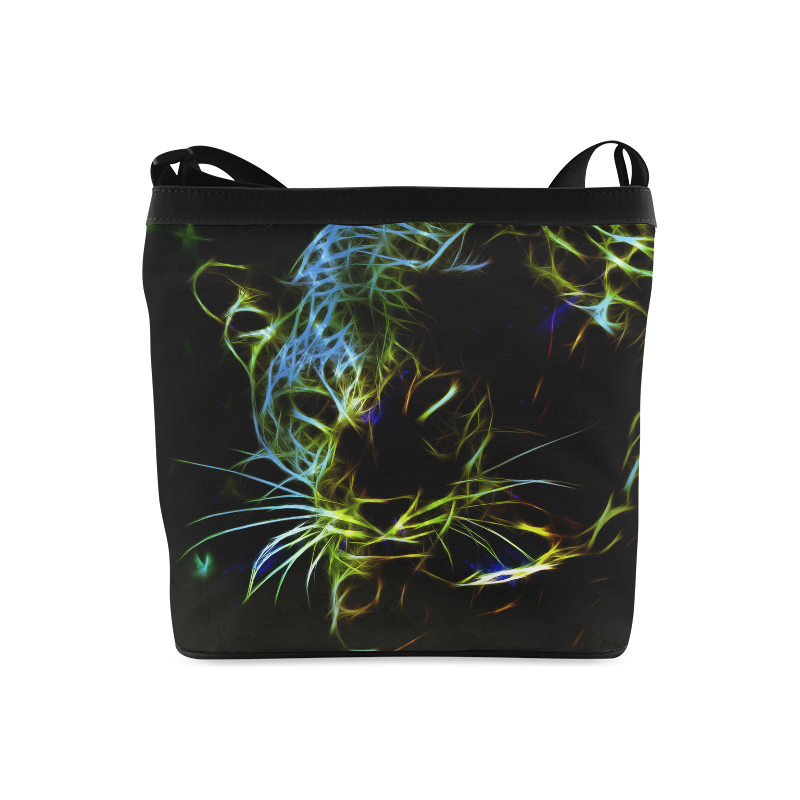 Neon Leopard Crossbody Bags (Model 1613)