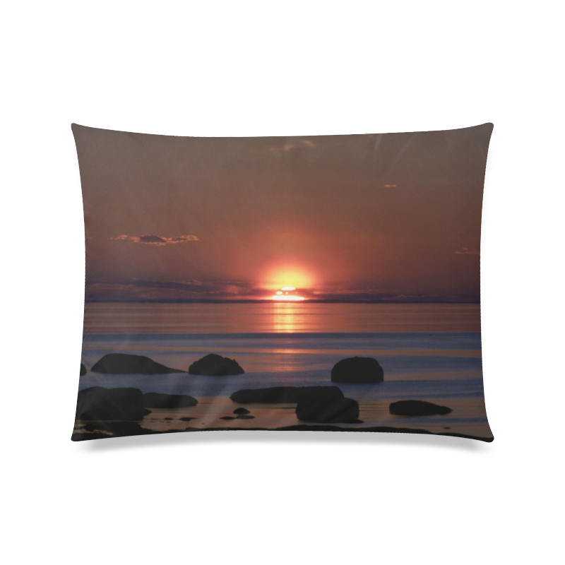 Shockwave Sunset Custom Zippered Pillow Case 20"x26"(Twin Sides)