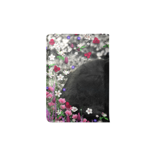 Freckles in Flowers II Black White Tuxedo Cat Custom NoteBook A5