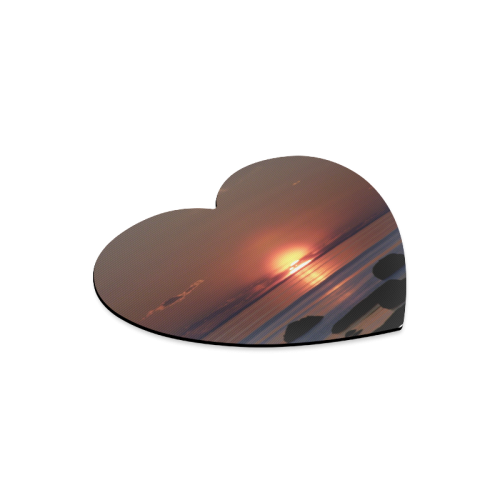 Shockwave Sunset Heart-shaped Mousepad
