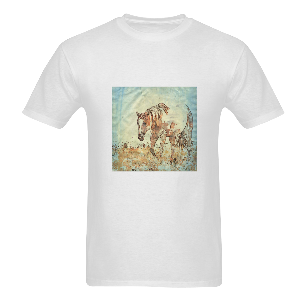 Art Studio 12216 Horse Sunny Men's T- shirt (Model T06)