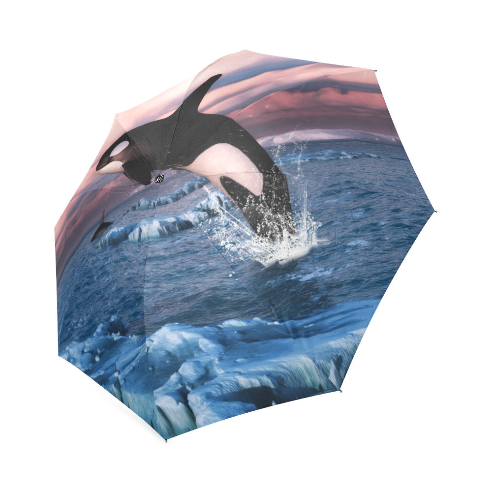 Killer Whales In The Arctic Ocean Foldable Umbrella (Model U01)