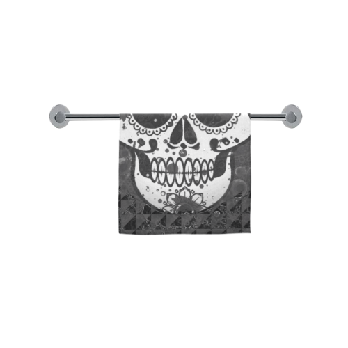 black and white Skull Custom Towel 16"x28"