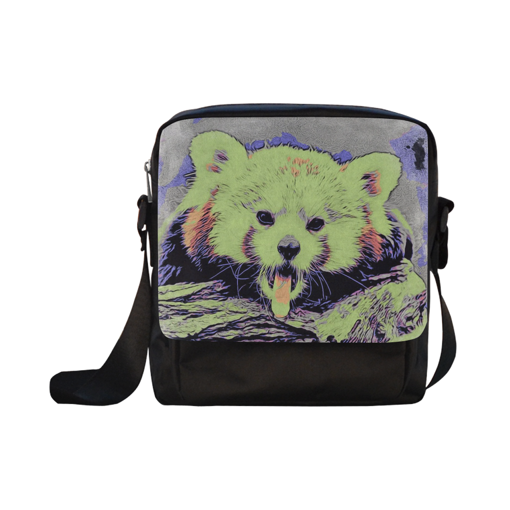 Art Studio 12216 yawning red panda Crossbody Nylon Bags (Model 1633)
