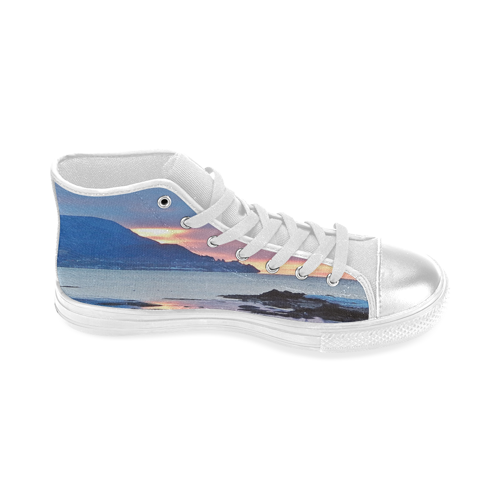 Sunrise in Tourelle Women's Classic High Top Canvas Shoes (Model 017)