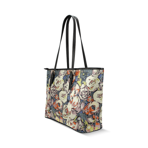 Floral Art Studio 28216B Leather Tote Bag/Large (Model 1640)