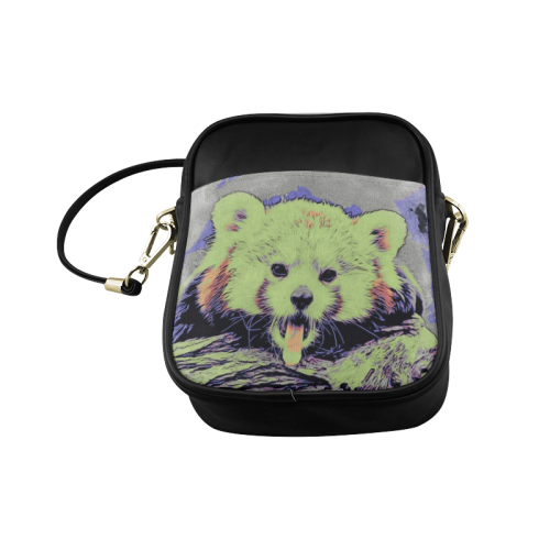 Art Studio 12216 yawning red panda Sling Bag (Model 1627)