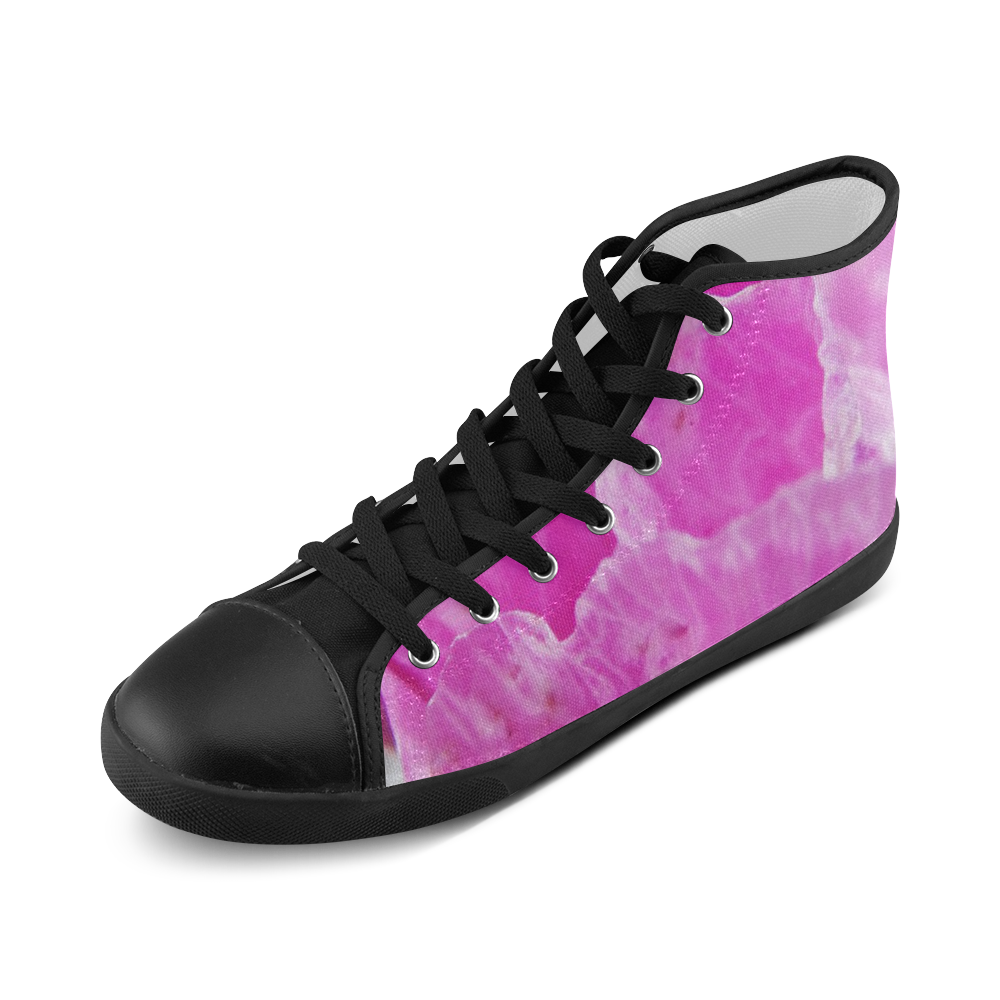 Musk Mallow. High Top Canvas Kid's Shoes (Model 002) | ID: D165666