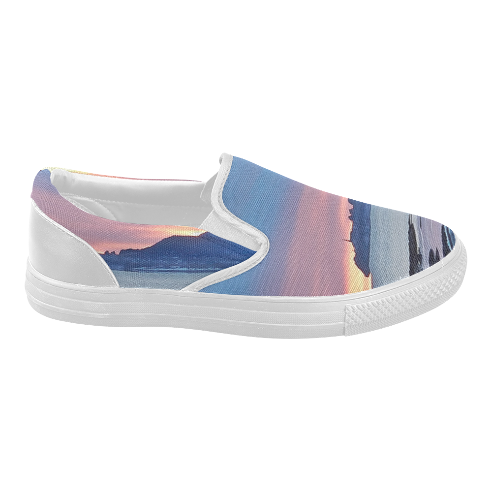 Sunrise in Tourelle Women's Slip-on Canvas Shoes (Model 019)