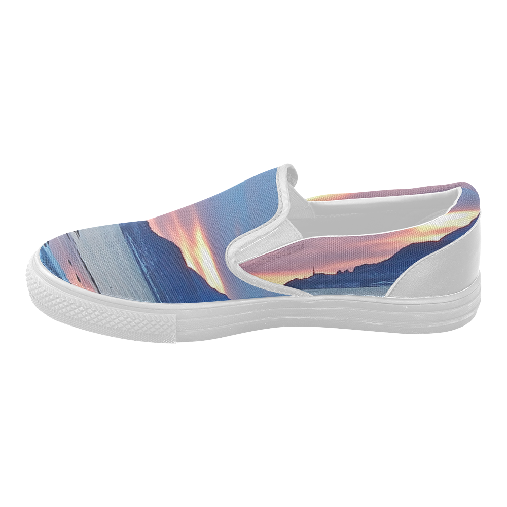 Sunrise in Tourelle Women's Slip-on Canvas Shoes (Model 019)