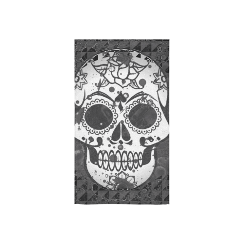 black and white Skull Custom Towel 16"x28"