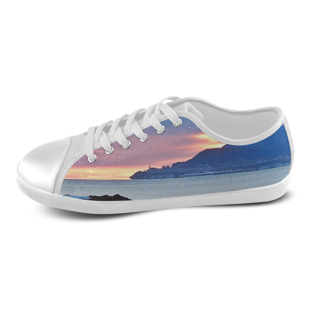 Sunrise in Tourelle Men's Canvas Shoes (Model 016)