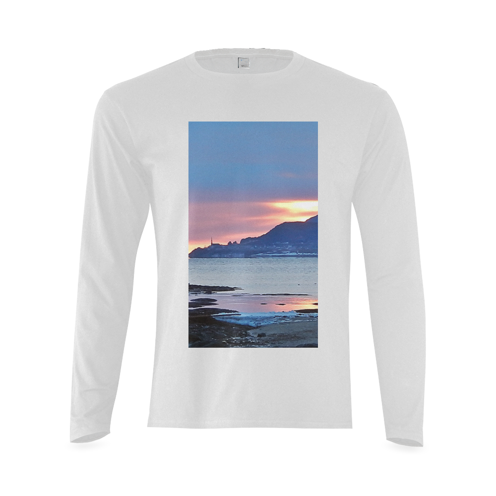 Sunrise in Tourelle Sunny Men's T-shirt (long-sleeve) (Model T08)