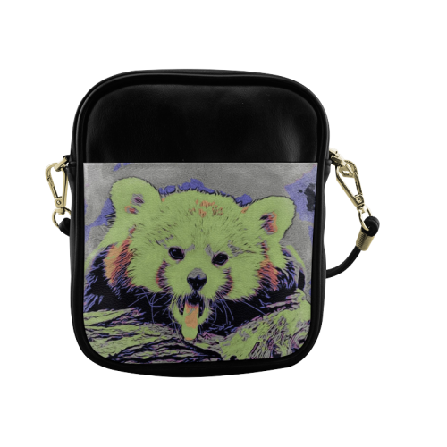 Art Studio 12216 yawning red panda Sling Bag (Model 1627)