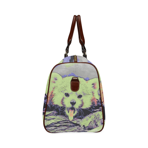 Art Studio 12216 yawning red panda Waterproof Travel Bag/Small (Model 1639)