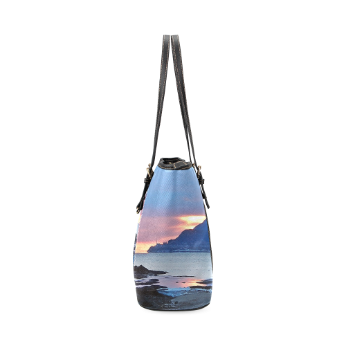 Sunrise in Tourelle Leather Tote Bag/Large (Model 1640)