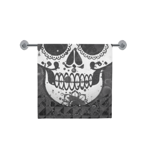 black and white Skull Bath Towel 30"x56"