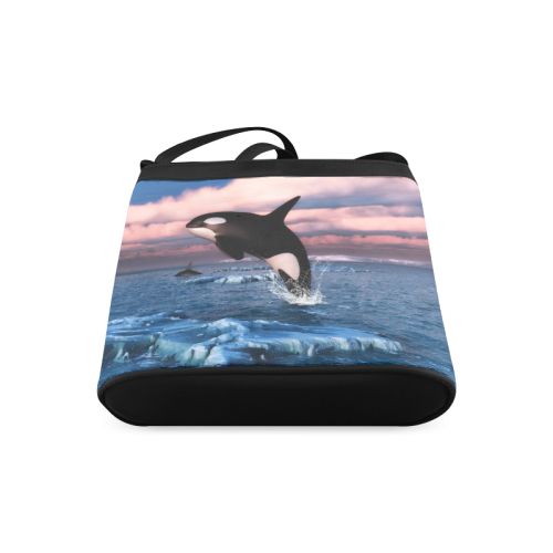 Killer Whales In The Arctic Ocean Crossbody Bags (Model 1613)
