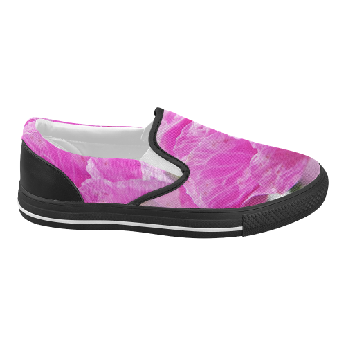 Musk Mallow Women's Slip-on Canvas Shoes (Model 019)