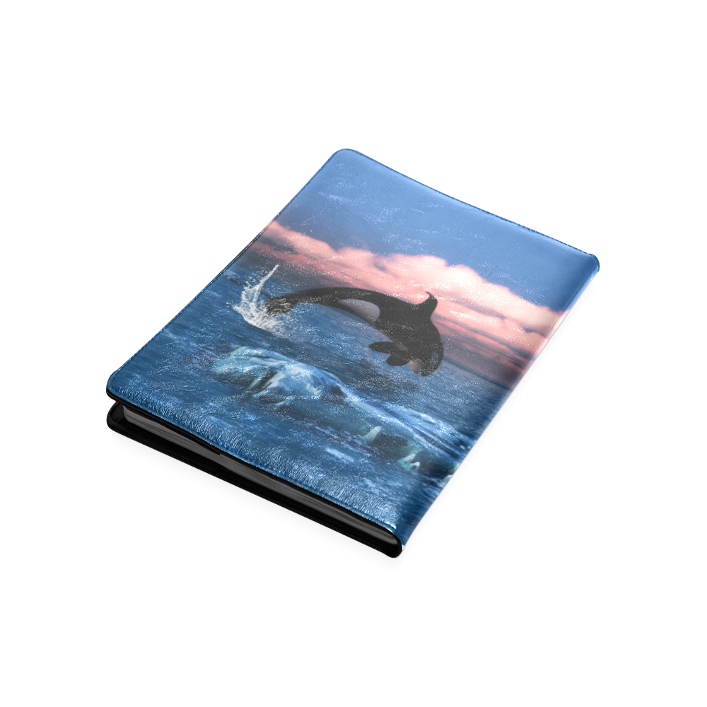 Killer Whales In The Arctic Ocean Custom NoteBook B5