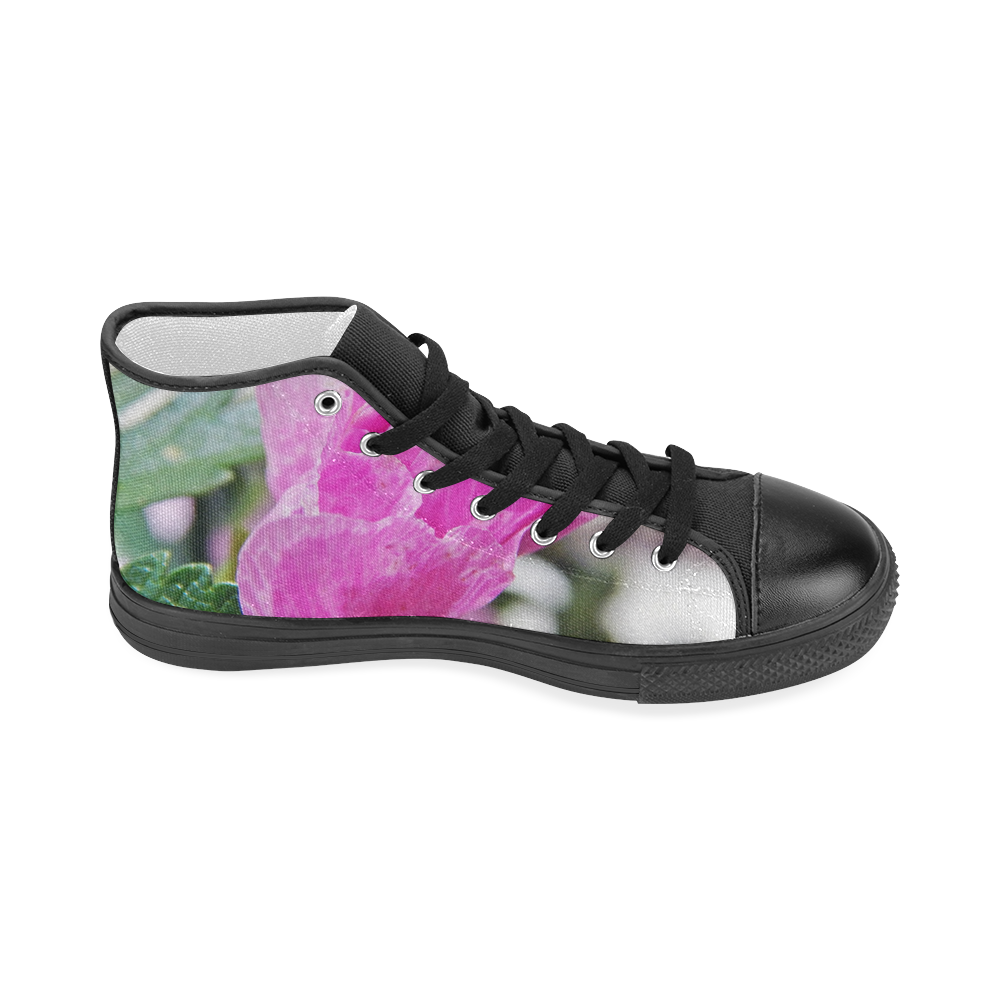 Musk Mallow Women's Classic High Top Canvas Shoes (Model 017)