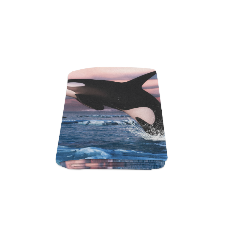 Killer Whales In The Arctic Ocean Blanket 50"x60"